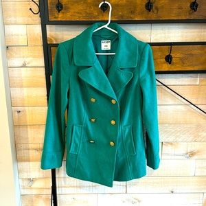 🍀Old Navy Green medium pea coat- St Patrick’s Day!🍀